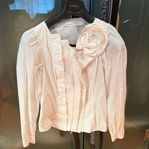 White COTTON SHIRT by ANNE FONTAINE - zips in front